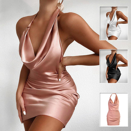 robe satinée femme